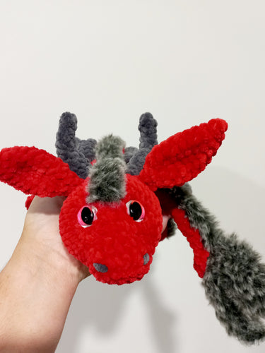 Magical dragon in red