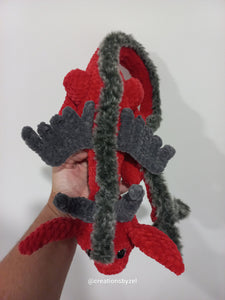 Magical dragon in red
