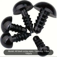 Safety eyes 100 pieces black