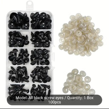 Safety eyes 100 pieces black