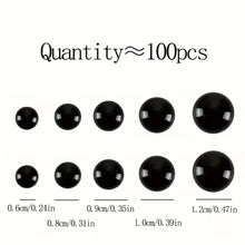 Safety eyes 100 pieces black