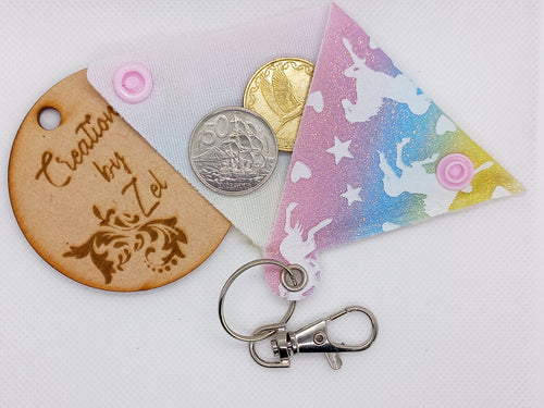 Triangle Coin purse - Unicorn