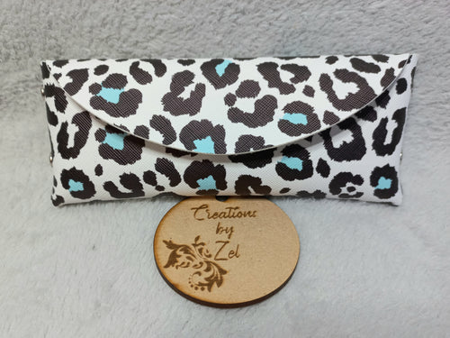 Glasses Case animal black white & blue